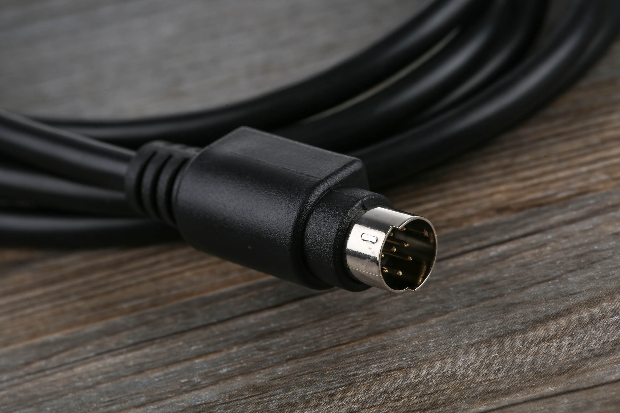 463-518 RS PRO Male Plug to Free End Black DIN Cable 2 m