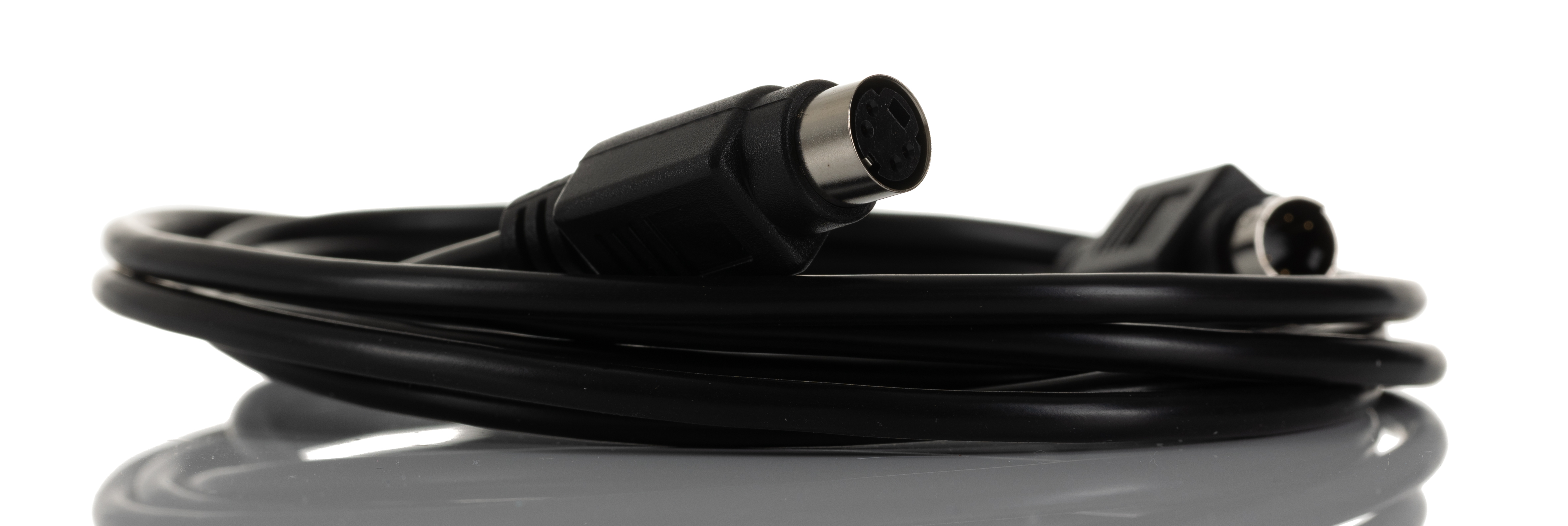 RS PRO Male Plug to Female Socket Black DIN Cable 2 m