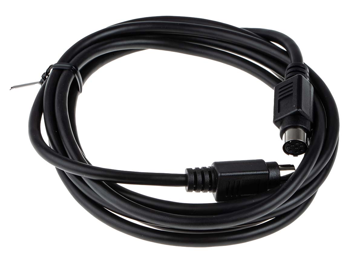 RS PRO Male Plug to Female Black DIN Cable 2 m
