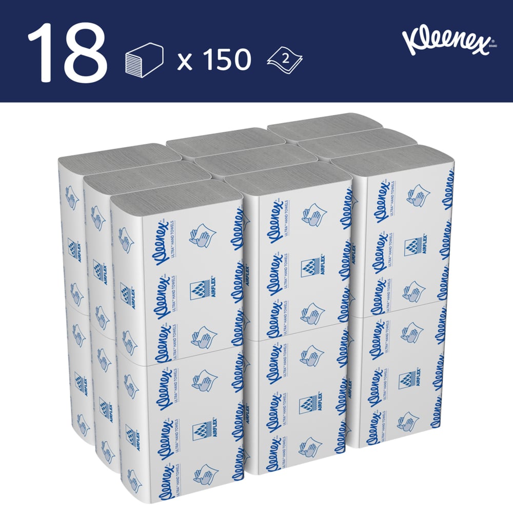 4633 SCOTT Kleenex Folded Paper Towel, 241 x 191 mm, 2 Ply, 2700 Sheets