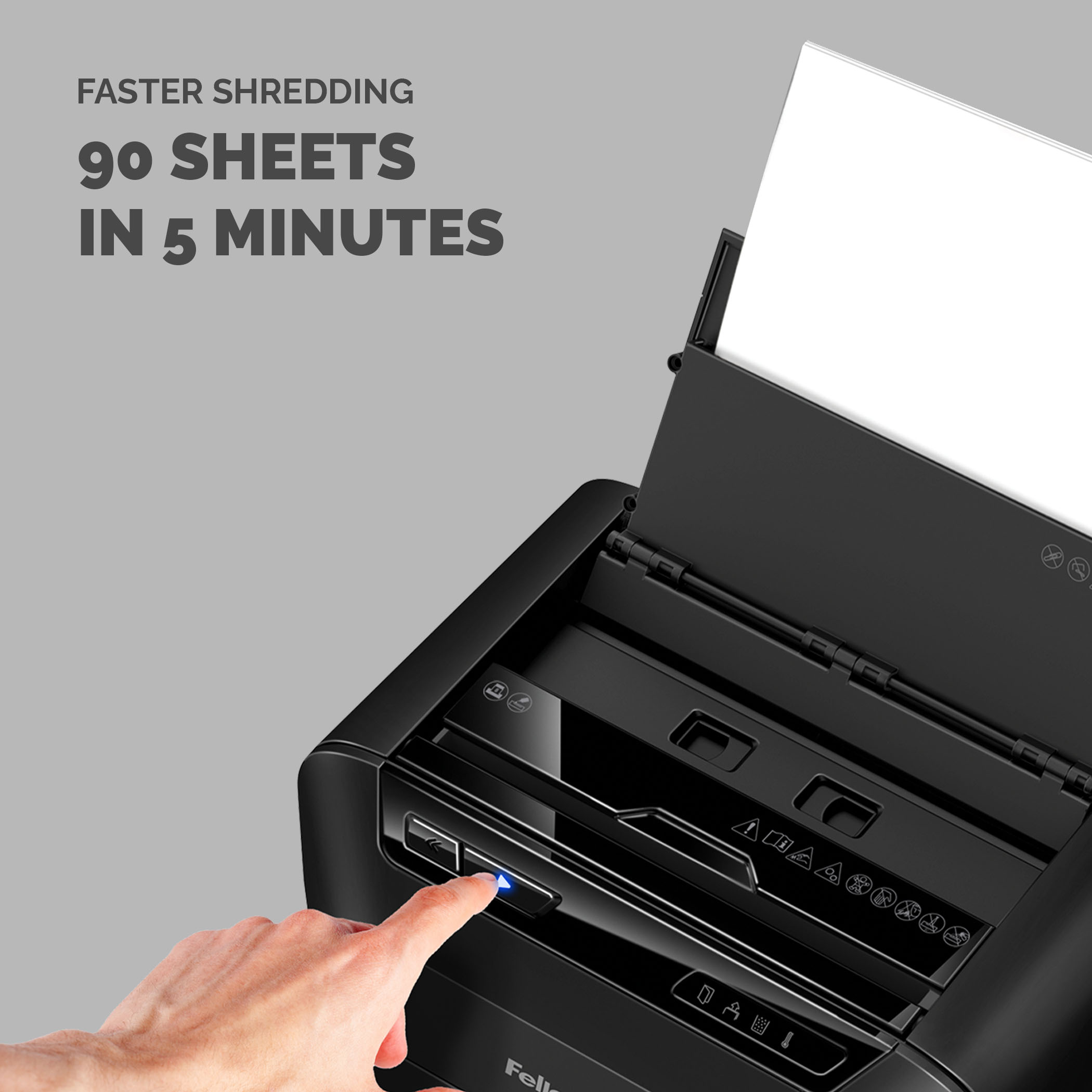 4633701 Fellowes AutoMax 90M 17 L Mini Shredder