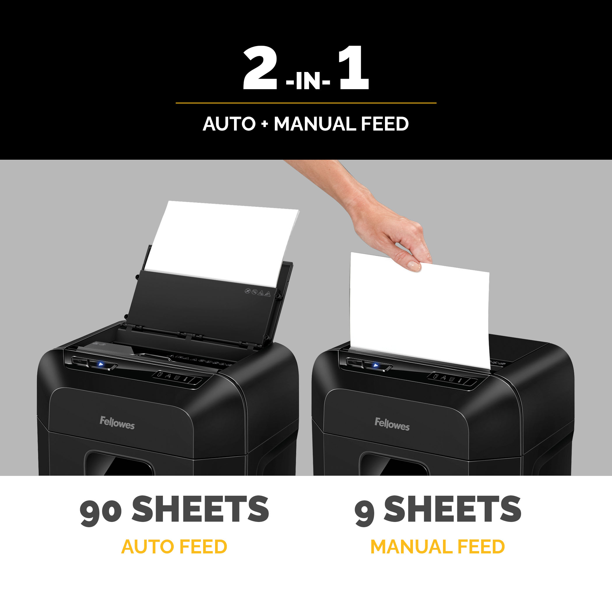 4633701 Fellowes AutoMax 90M 17 L Mini Shredder