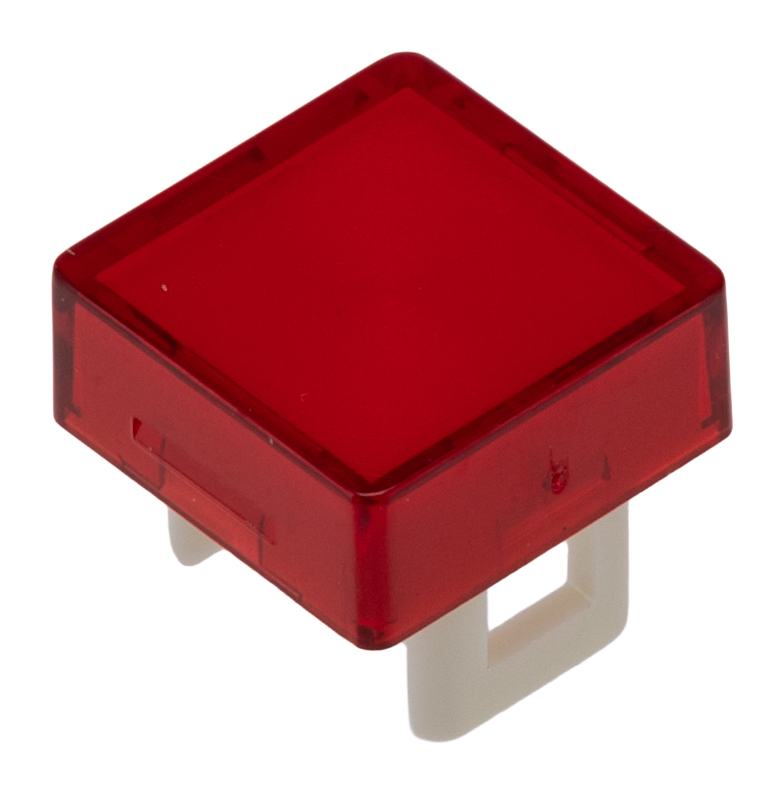 Saia-Burgess Red Square Push Button Lens for Use with Standard 16 mm Push Button Switches and Push Button Switch