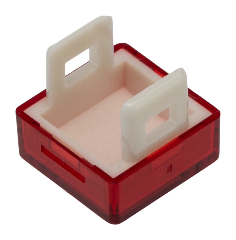 463413-605 Saia-Burgess Red Square Push Button Lens for Use with Standard 16 mm Push Button Switches and Push Button Switch