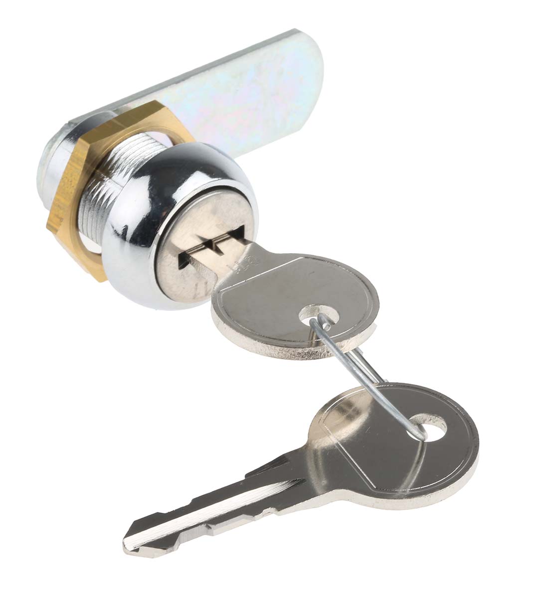 Euro-Locks a Lowe & Fletcher group Company Camlock, 16 mm Panel-to-Tongue 19.1 x 16.1 mm, Key Unlock