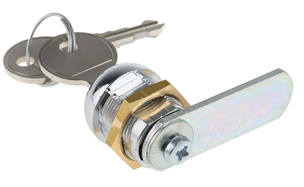 4648-03-2 Euro-Locks a Lowe & Fletcher group Company Camlock, 16 mm Panel-to-Tongue 19.1 x 16.1 mm, Key Unlock