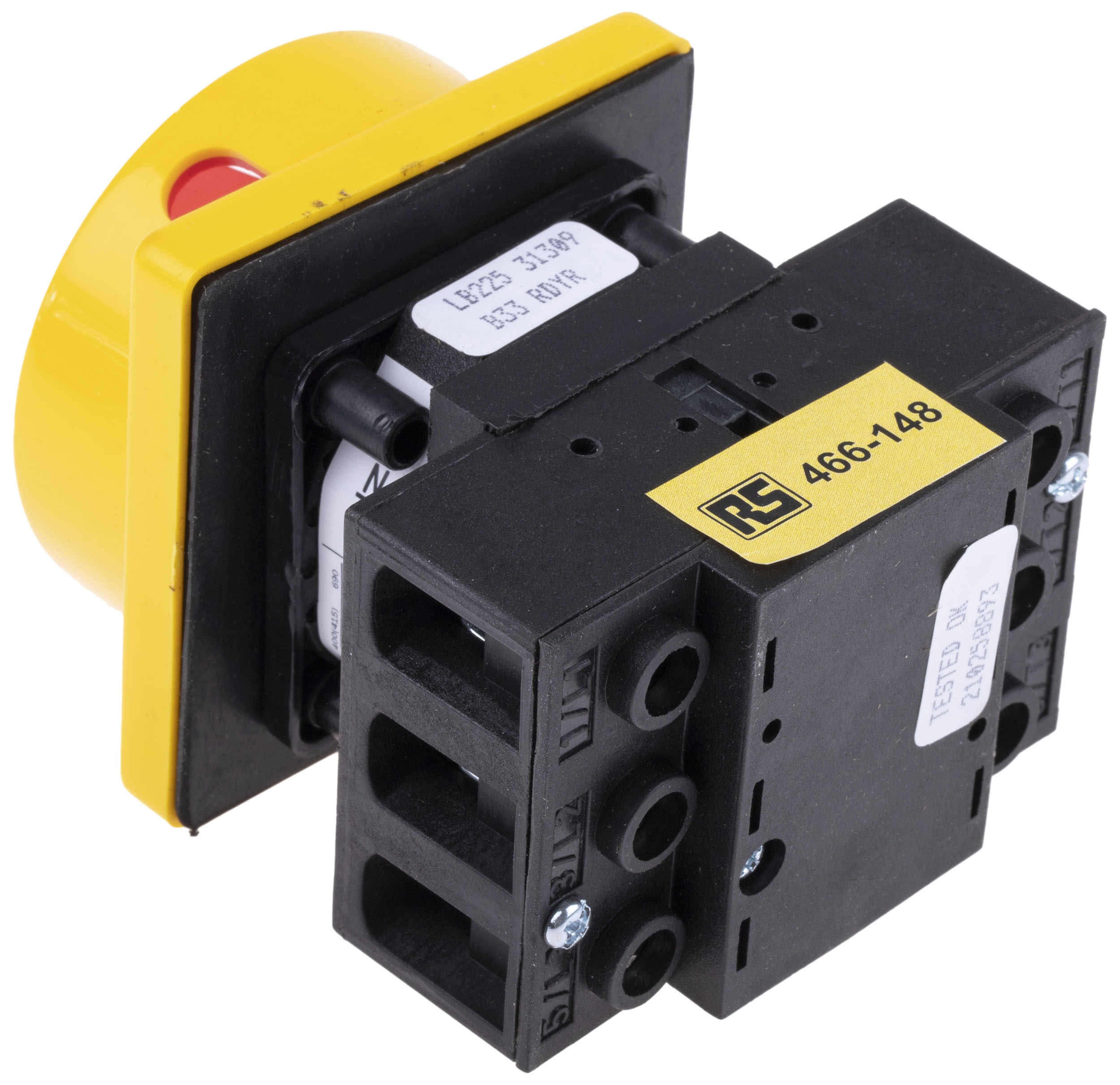 466-148 RS PRO 3-Pole Panel Mount Isolator Switch -, IP65, 25A, 11 kW