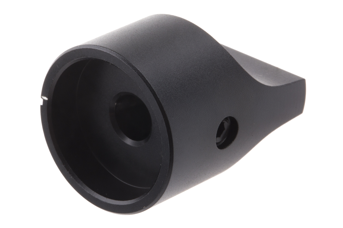 467-2508 RS PRO 22 mm Knob Diameter Black Potentiometer Knob for 6 mm Shaft Screw Fix