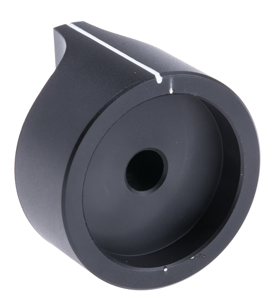 467-2536 RS PRO 31.8 mm Knob Diameter Black Potentiometer Knob for 6 mm Shaft Screw Fix