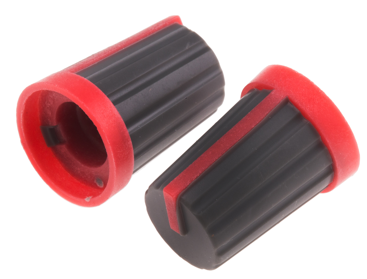 RS PRO 13 mm Knob Diameter Grey Potentiometer Knob for 6 mm Shaft Circular