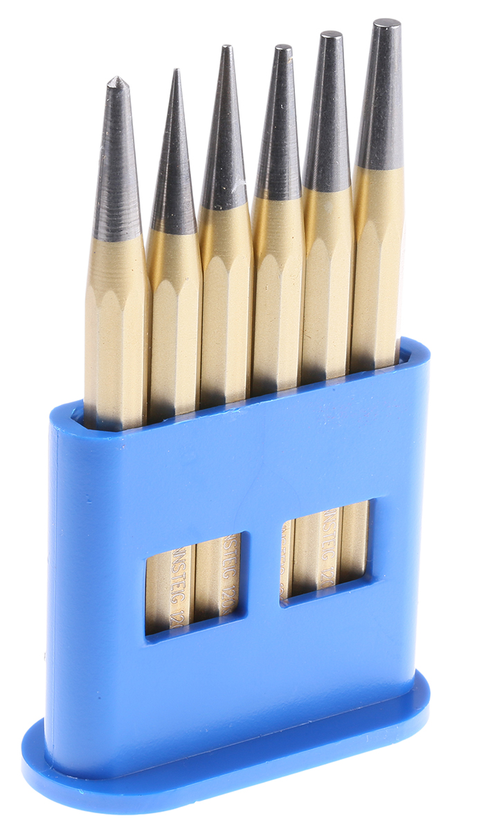 RS PRO 6-Piece Punch Set, Parallel Pin Punch Punch