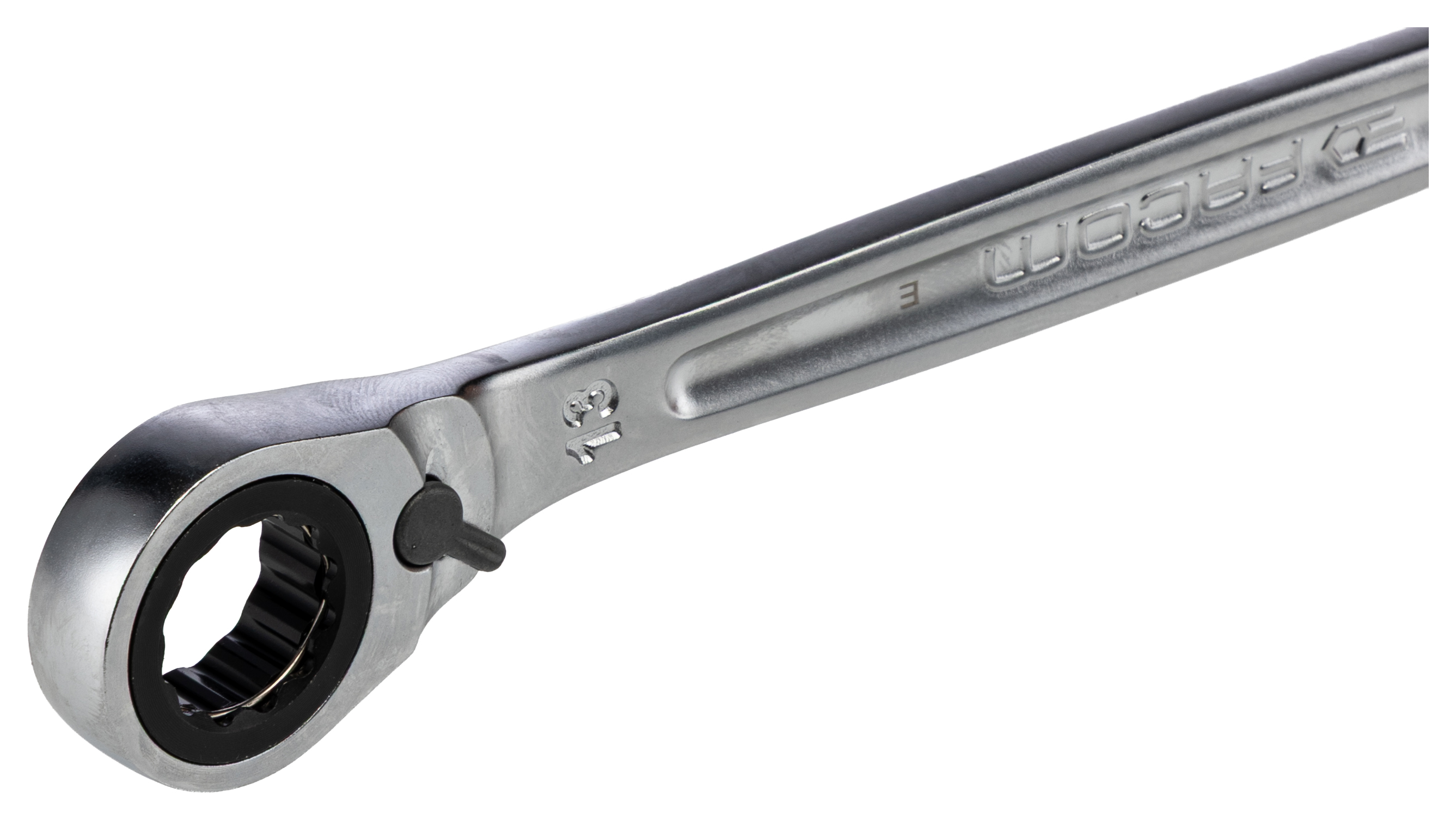 467b13 Facom Combination Ratchet Spanner Satin Chrome, 178mm Overall 13 mm