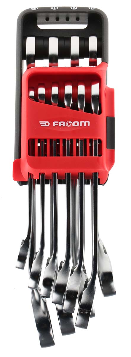 Facom 10-Piece Spanner Set, 8 to 19 mm, Chrome Vanadium Steel