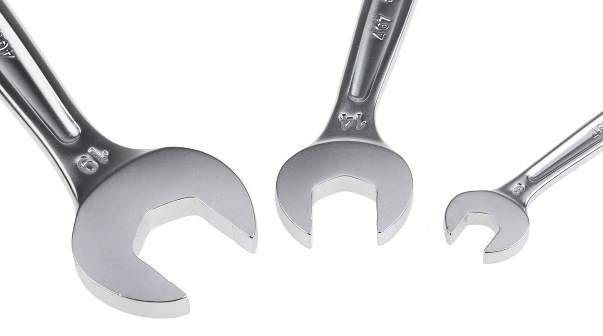 467bjp10pb Facom 10-Piece Spanner Set, 8 to 19 mm, Chrome Vanadium Steel