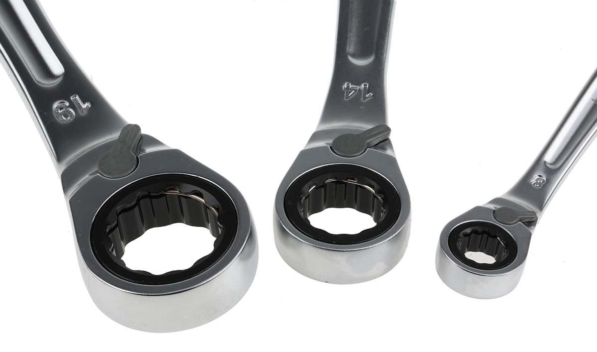 467bjp10pb Facom 10-Piece Spanner Set, 8 to 19 mm, Chrome Vanadium Steel