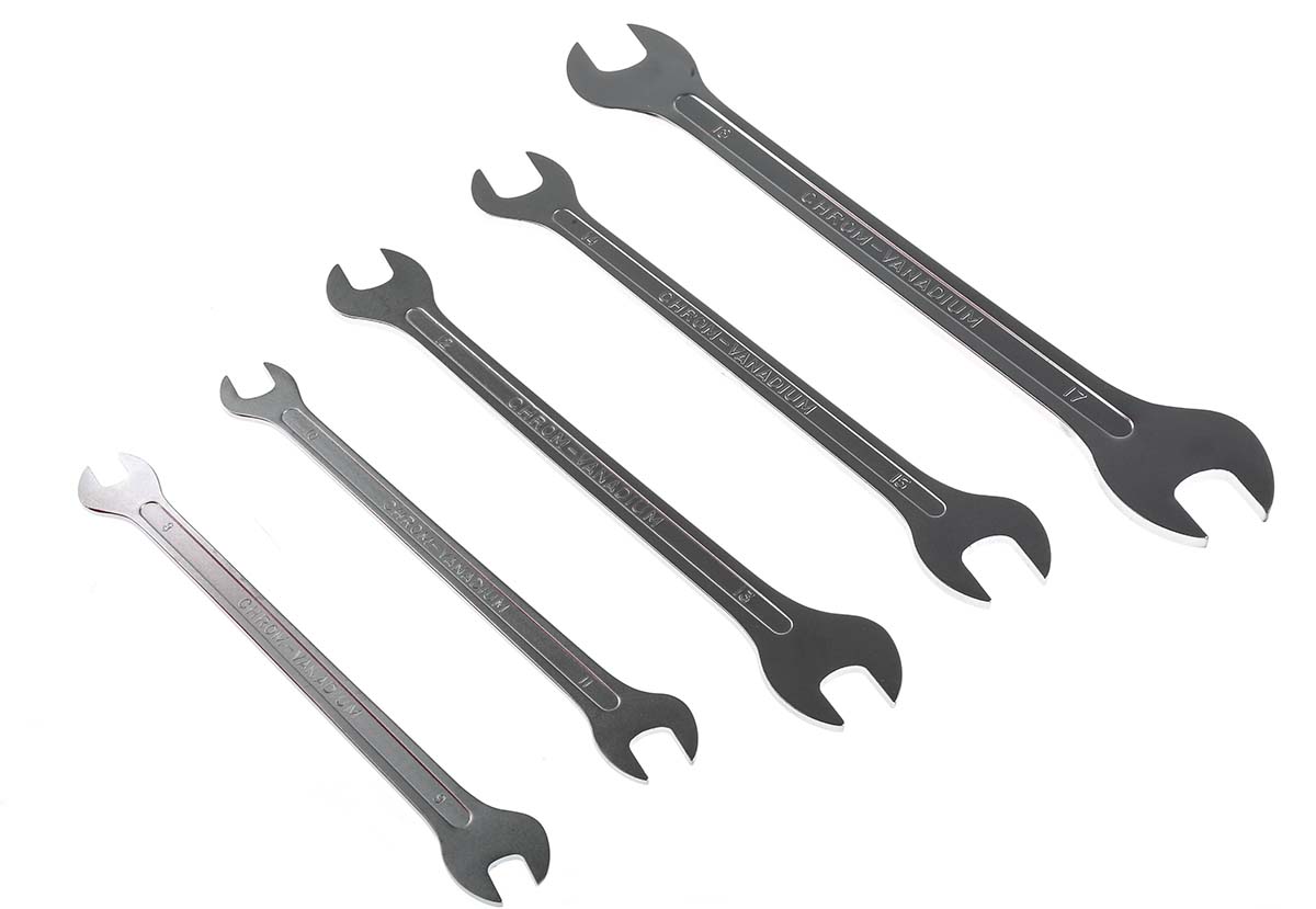 468-3609 RS PRO 5-Piece Spanner Set, 8 x 9 To 16 x 17 mm, Chrome Molybdenum Steel