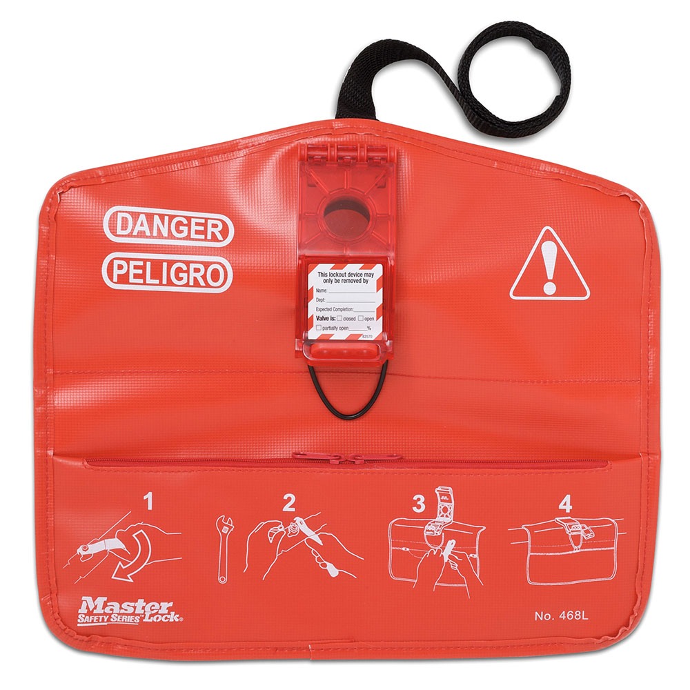 Master Lock Red 1-Lock Lockout Polyester Fabric, High Density Polyethylene Plastic, Polyvinyl Chloride Ball Valve