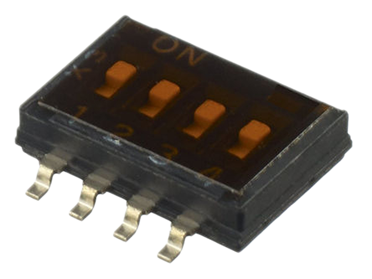 Apem 4 Way Surface Mount DIP Switch SPST