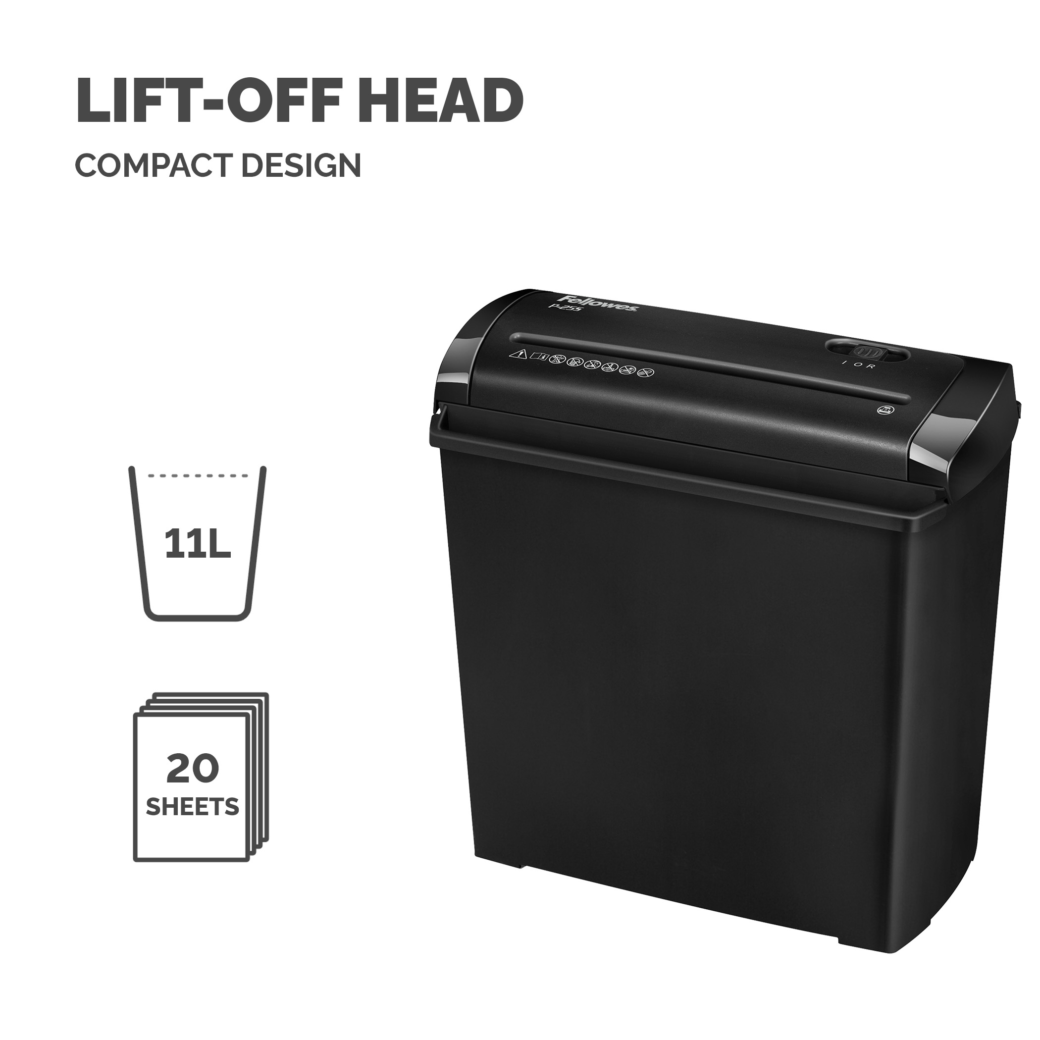 4701101 Fellowes 470 11 L Strip Paper Shredder