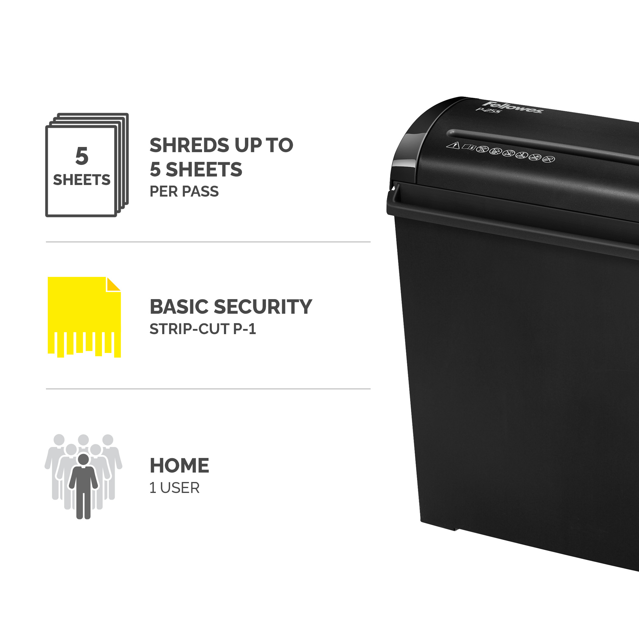 4701101 Fellowes 470 11 L Strip Paper Shredder