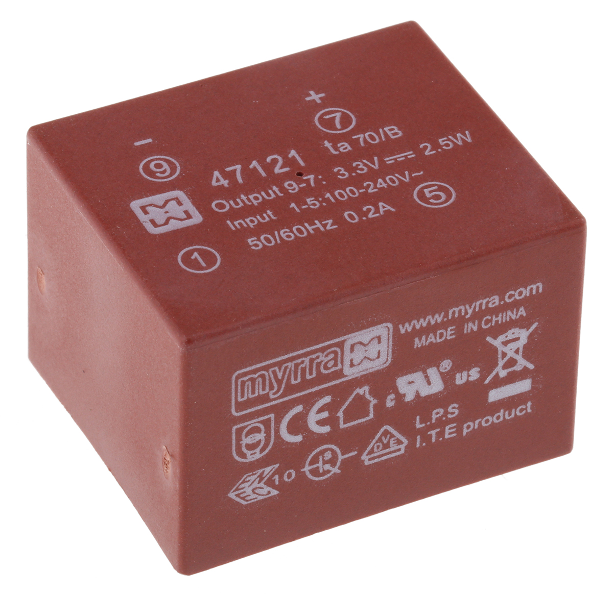 Myrra 2 Output SMPS Transformer, 265 V ac, 370 V dc