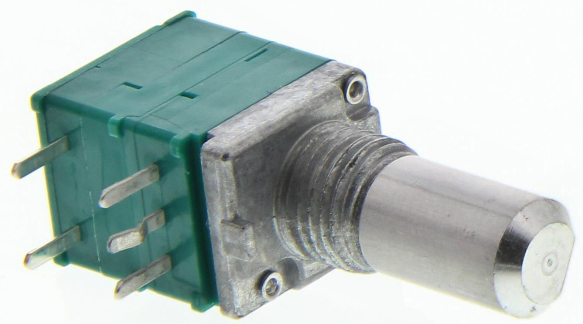 rk0971111z0p Alps Alpine RK097 20kΩ Rotary Potentiometer 1-Gang Through Hole, RK0971111Z0P