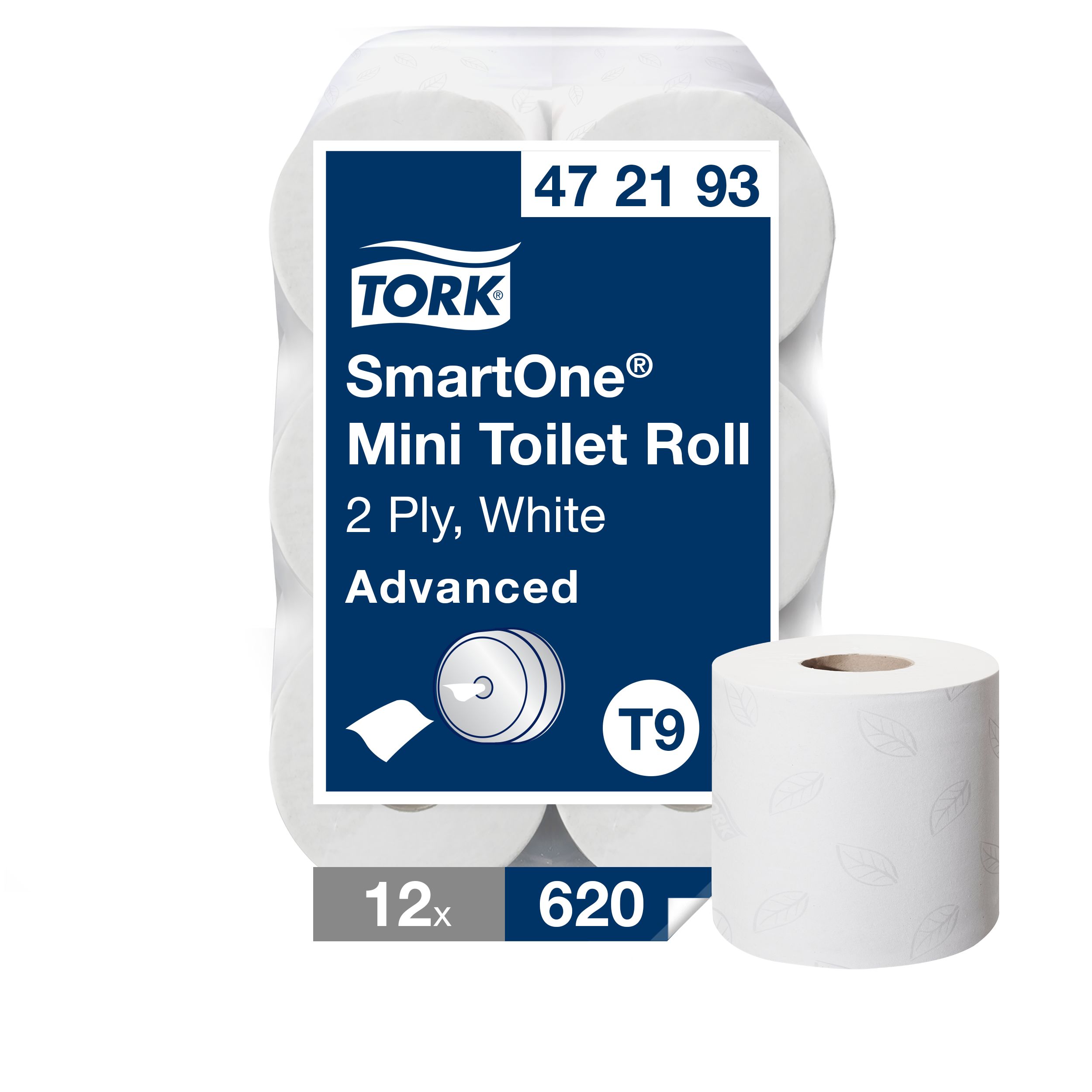Tork 12 rolls of 620 Sheets Toilet Roll, 2