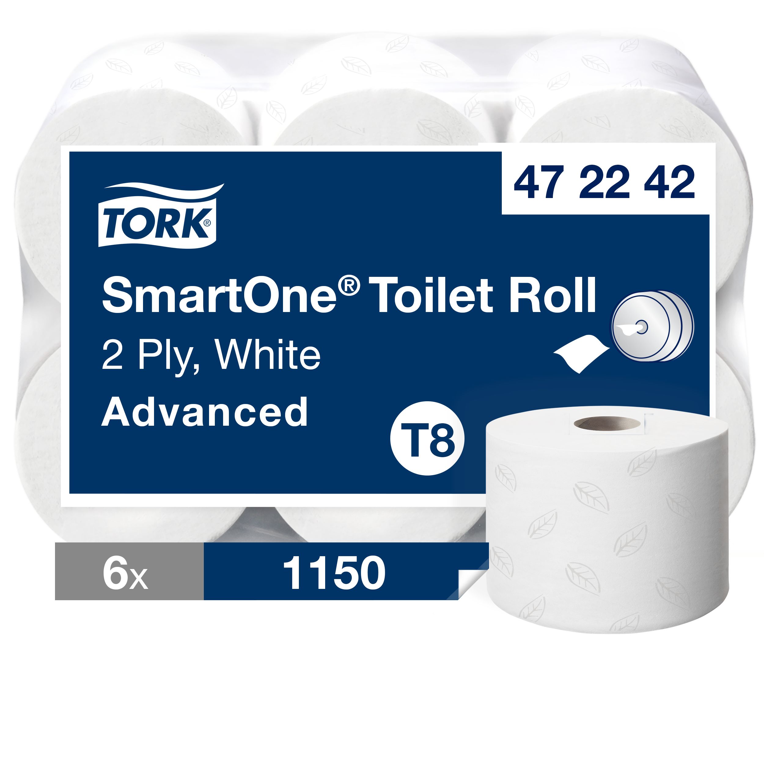 Tork 6 rolls of 1150 Sheets Toilet Roll, 2