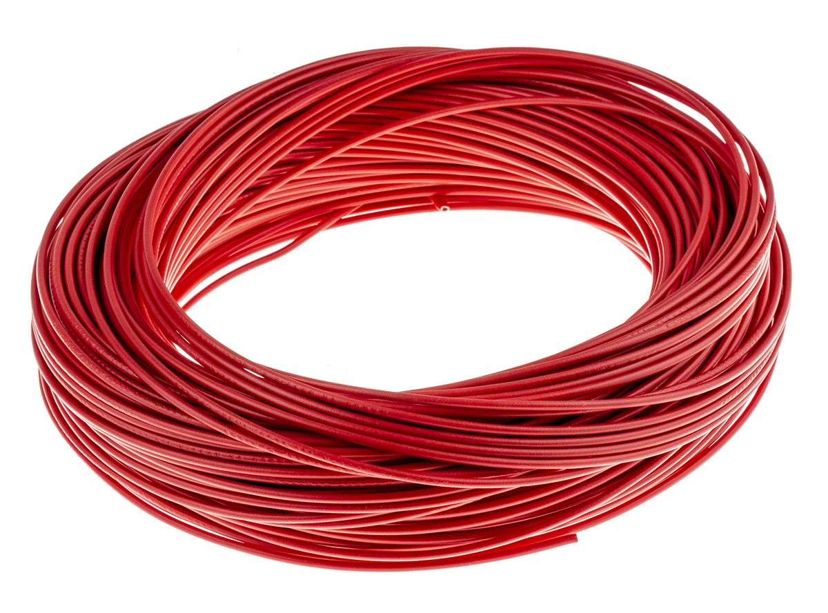 4725043 Lapp H05Z-K Series Red 1 mm² Hook Up Wire, 100 m, , Low Smoke Zero Halogen (LSZH) Cross Linked Insulation