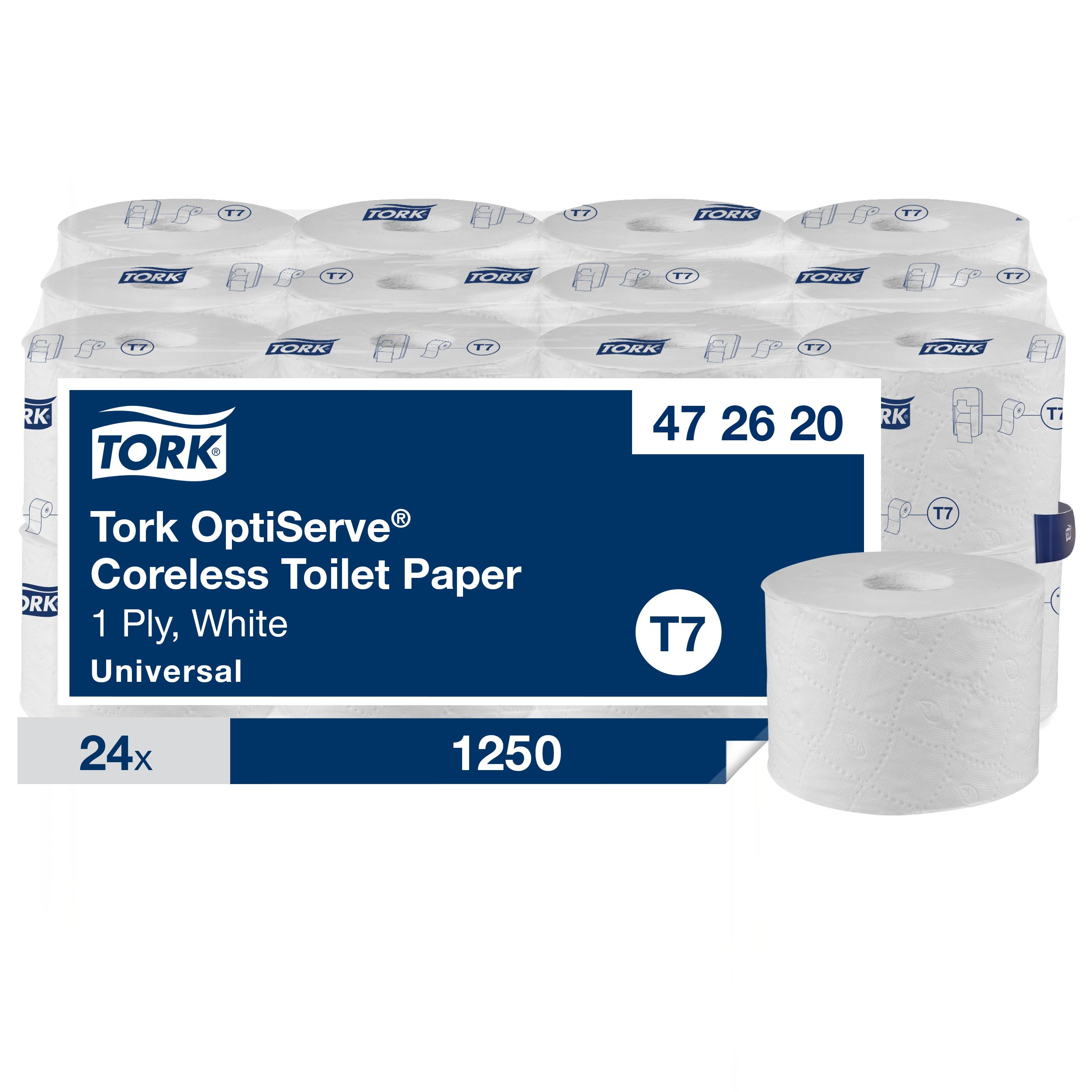 Tork 24 rolls of 1250 Sheets Toilet Roll, 1