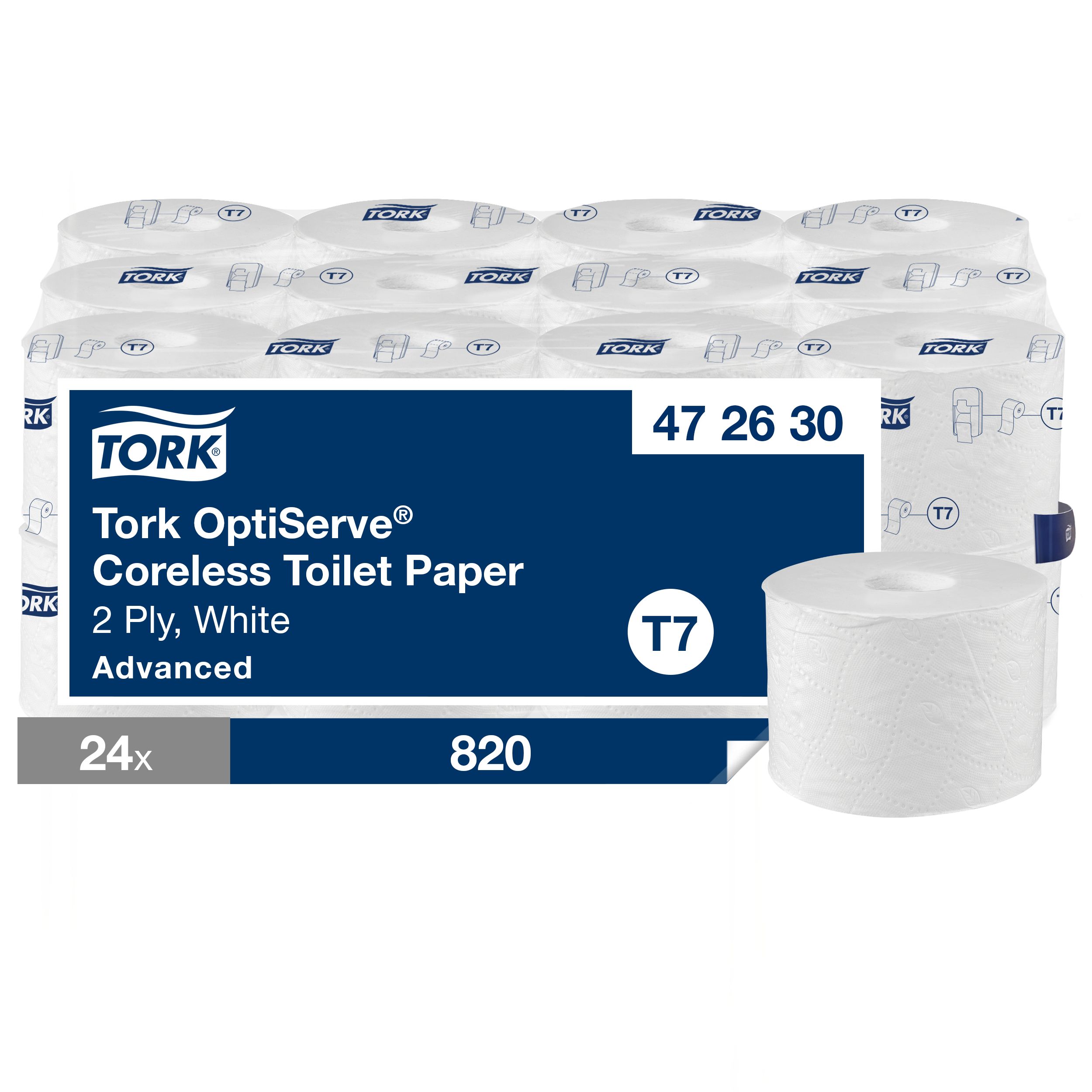 Tork 24 rolls of 820 Sheets Toilet Roll, 2