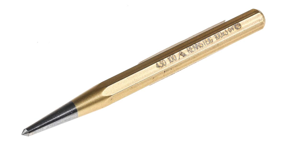 RS PRO 1-Piece Punch, Centre Punch, 8mm Shank, 100 mm Overall