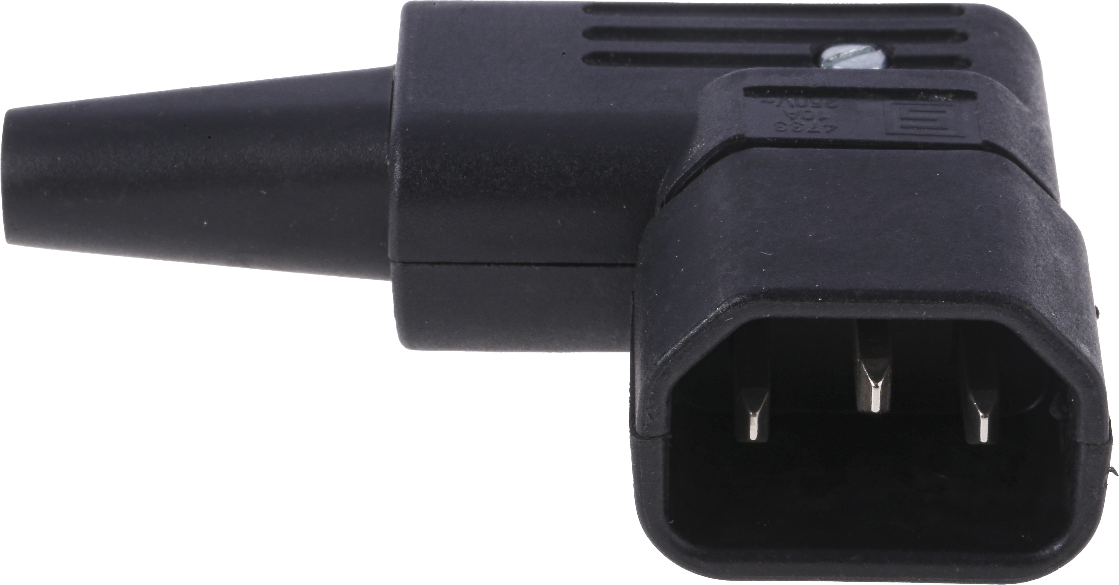 Schurter C14 Right Angle Cable IEC Connector, 250V Male, 10A