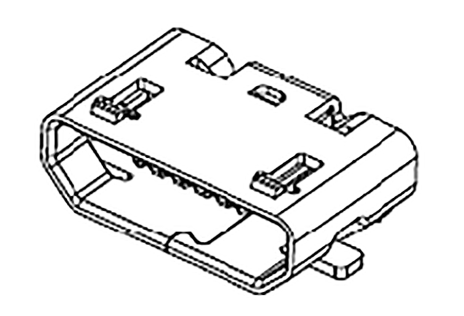 Molex Right Angle, Surface Female- 1 Port Type USB Type B USB Connector USB 2.0