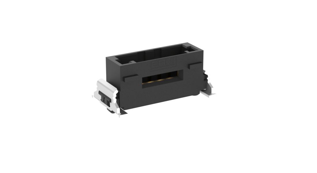 ERNI MiniBridge Series Vertical Surface PCB Header, 6 Contact(s), 1.27 mm Pitch, 1 Row, Shrouded
