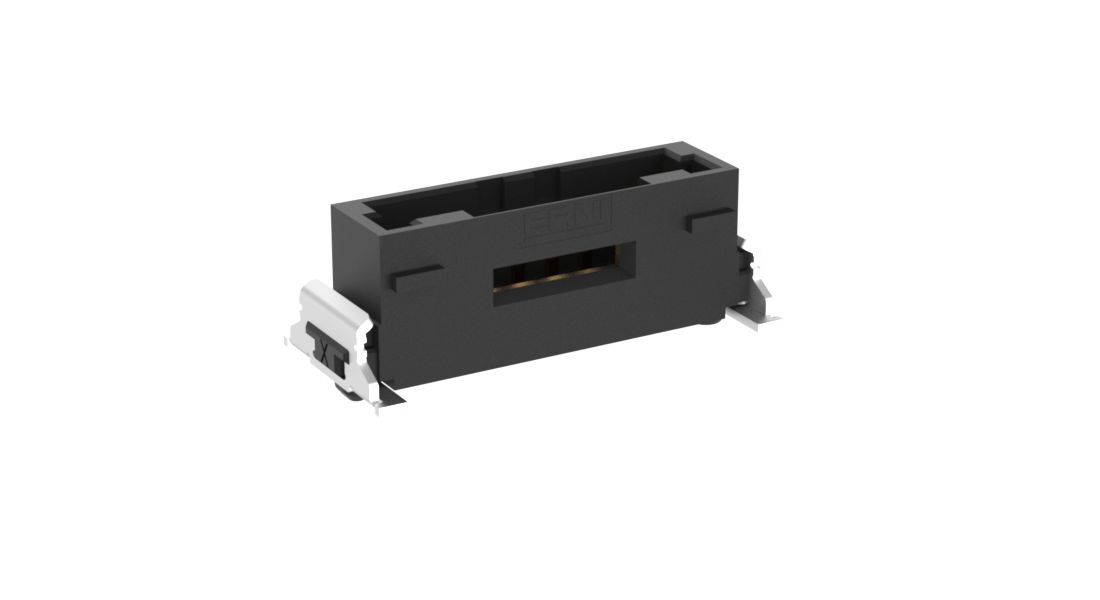 ERNI MiniBridge Series Vertical Surface PCB Header, 8 Contact(s), 1.27 mm Pitch, 1 Row, Shrouded