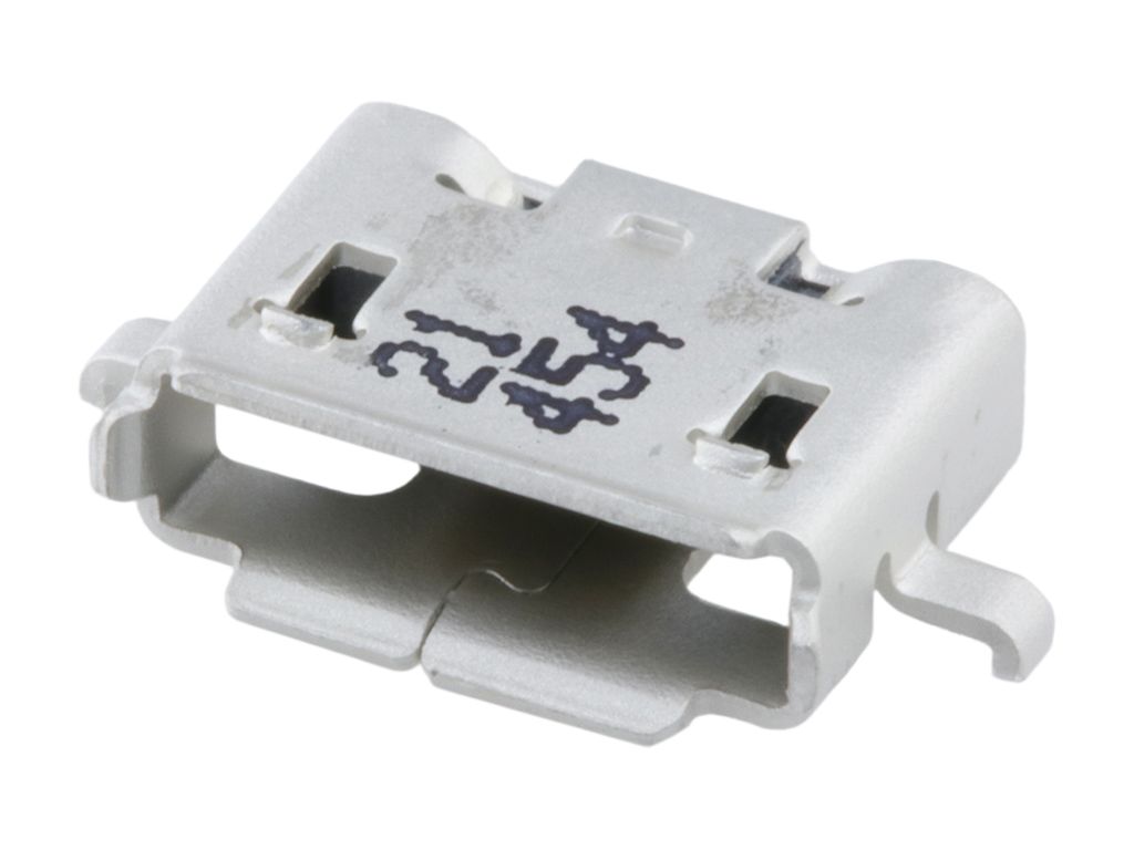 Molex Right Angle, Mid Mount Female- 1 Port Type Micro USB Type AB Connector USB 2.0