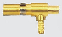 477-7237 RS PRO  FDE, Right Angle  RG174A/U, RG178B/U , Male  Gold , Copper Alloy, Backplane Connector Contact