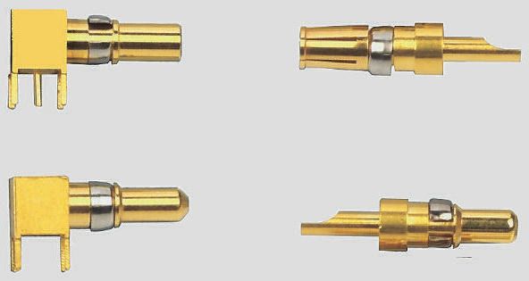 477-7237 RS PRO  FDE, Right Angle  RG174A/U, RG178B/U , Male  Gold , Copper Alloy, Backplane Connector Contact