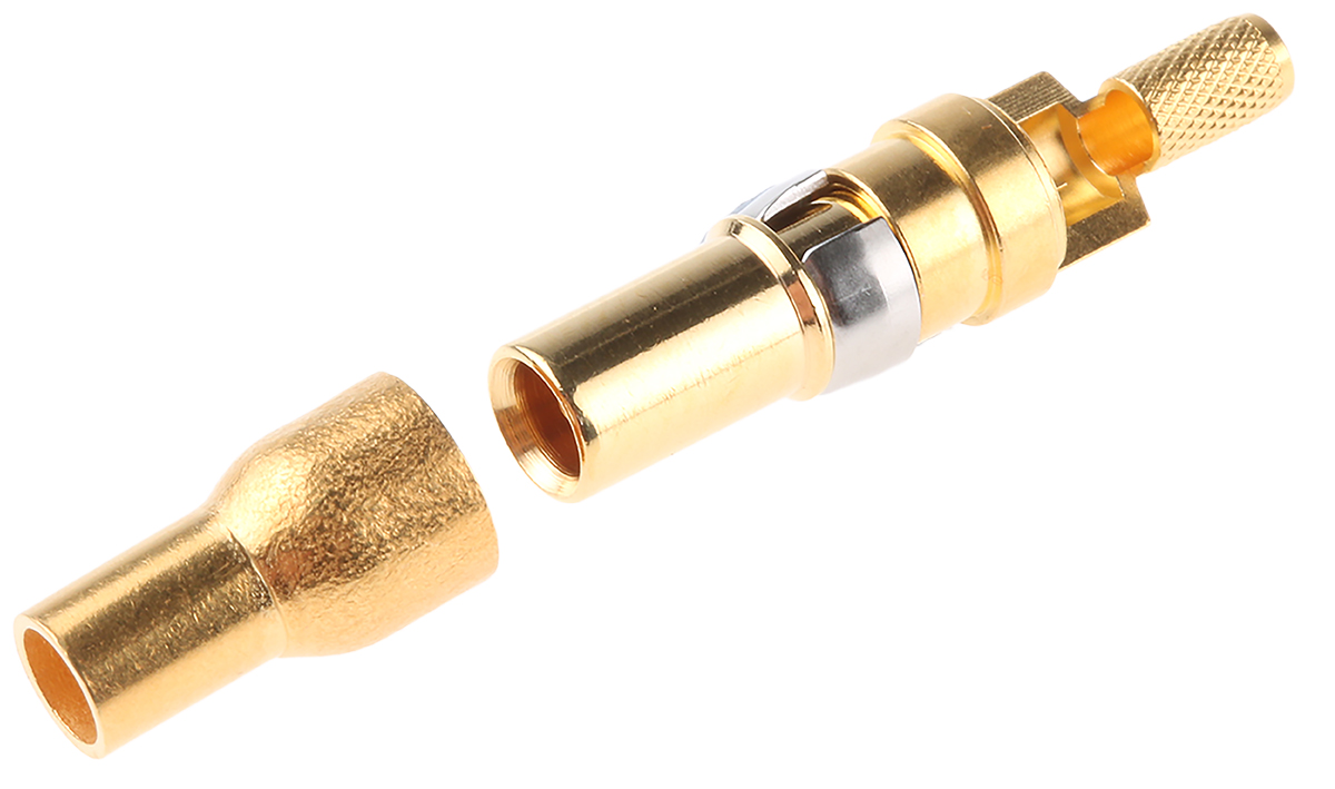 RS PRO  DIN 41612, Straight  RG316/U, RG188A/U, RG-174U , Male  Gold , Copper Alloy, Backplane Connector Contact