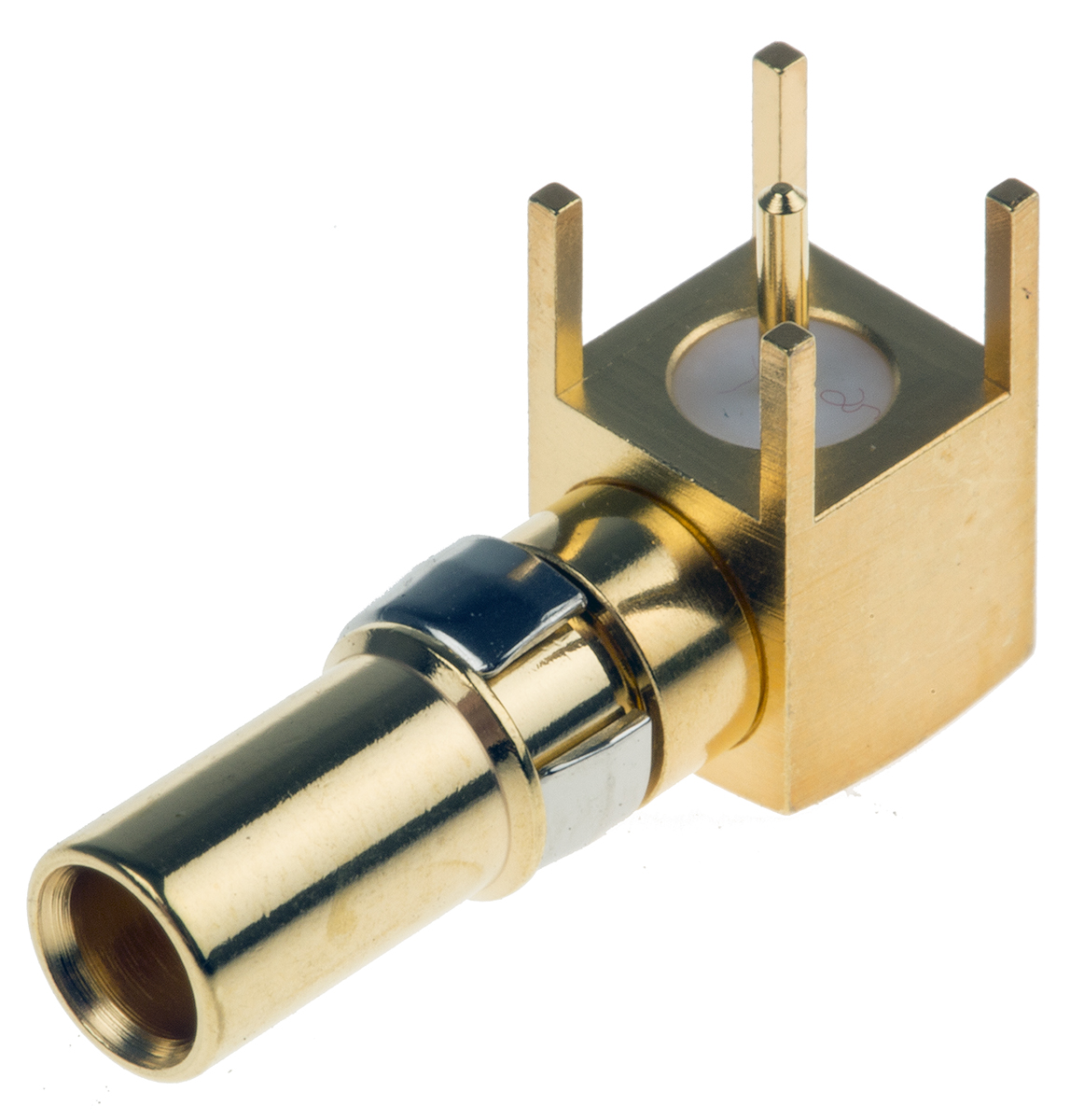 RS PRO  FDE, Right Angle  RG178B/U, RG174A/U , Male  Gold , Copper Alloy, Backplane Connector Contact