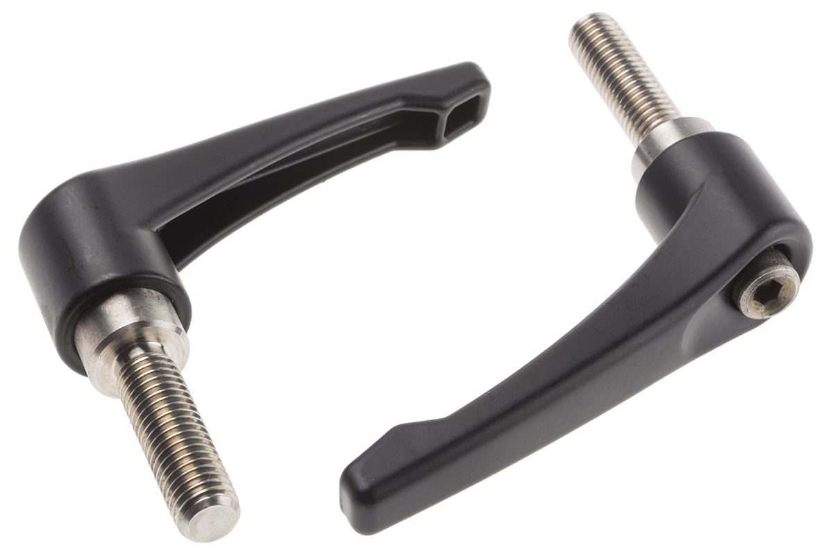 RS PRO Stainless Steel Clamping Lever, M12 x 40 mm