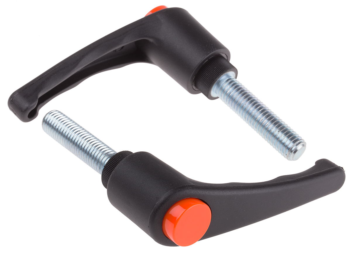 RS PRO Stainless Steel Clamping Lever, M12 x 50 mm
