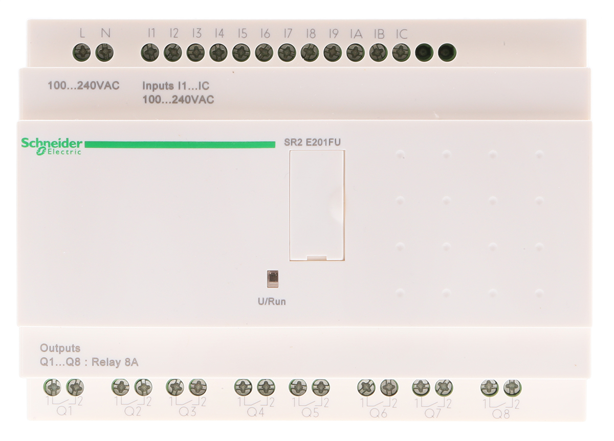 Schneider Electric Zelio Logic Series Logic Module, Relay Output, 12-Input, Discrete Input