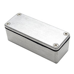 Deltron 480 Series Black, Blue, Grey Aluminium Enclosure, IP68 Flanged 30 mm, 90 mm, 36 mm