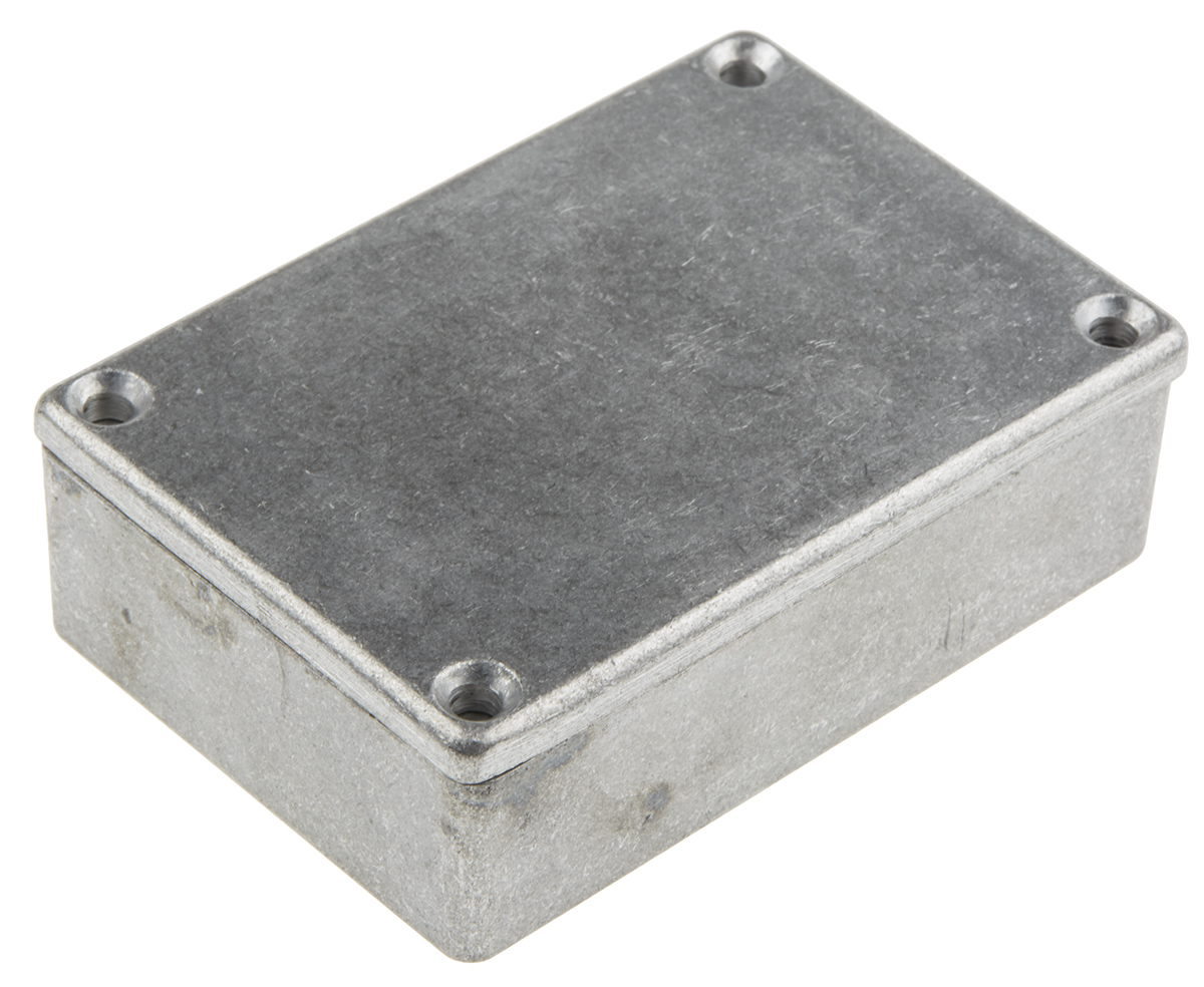 Deltron 480 Series Black, Blue, Grey Aluminium Enclosure, IP68 Flanged 25 mm, 81 mm, 56 mm