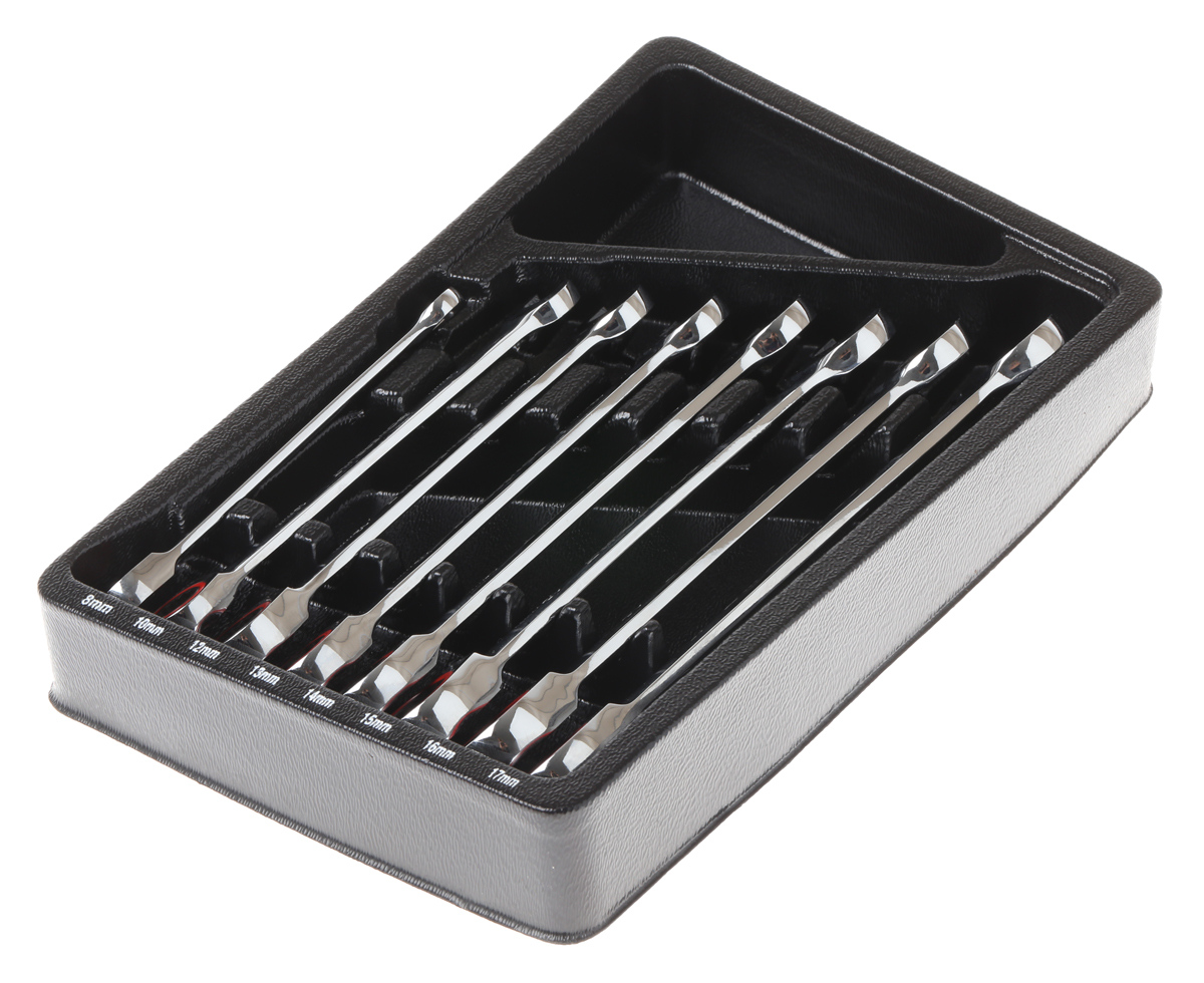 RS PRO 8-Piece Spanner Set, 8 to 17 mm, Chrome Vanadium Steel