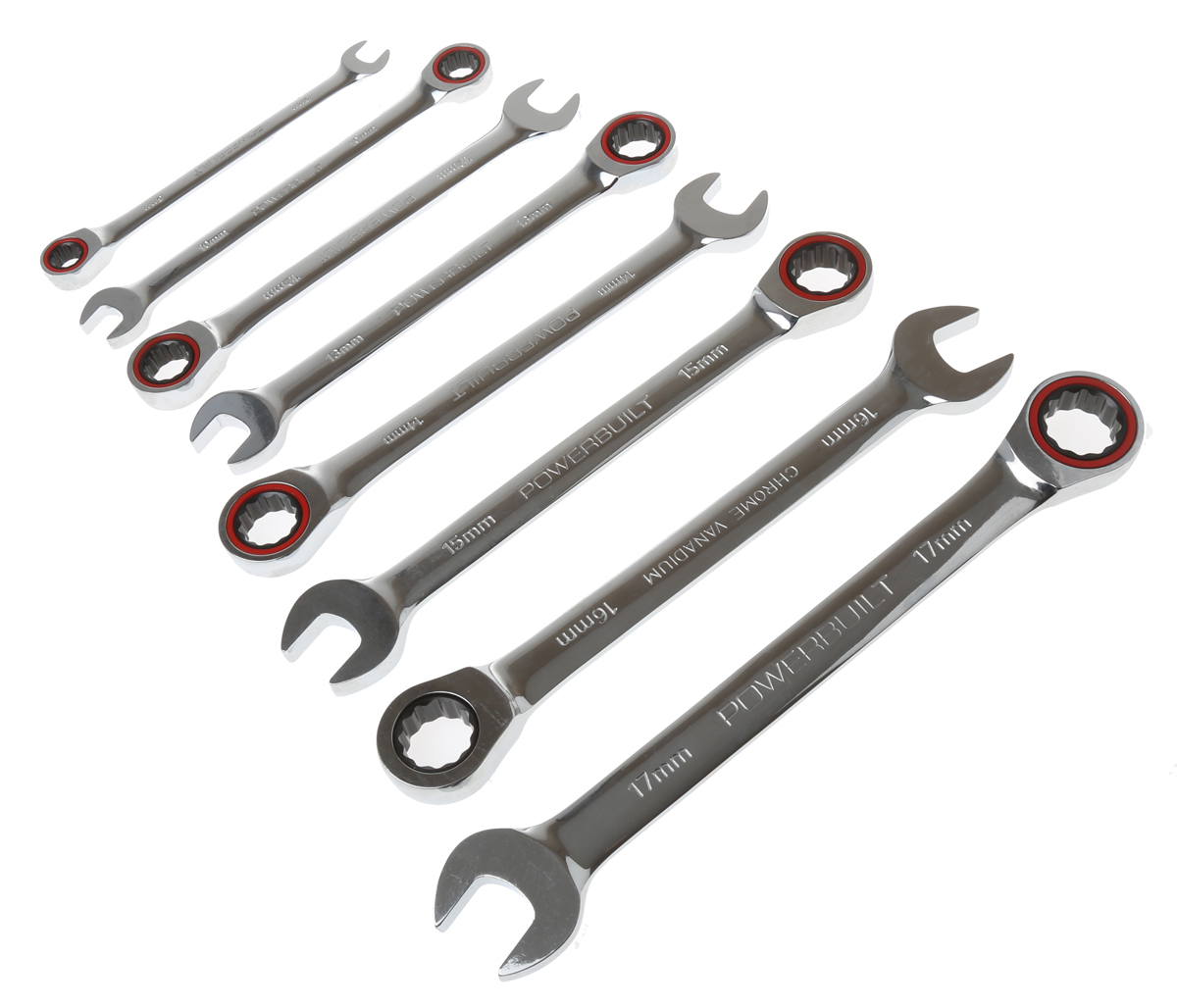 480-6795 RS PRO 8-Piece Spanner Set, 8 to 17 mm, Chrome Vanadium Steel