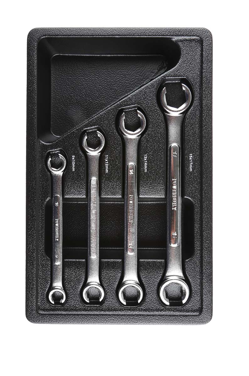RS PRO 4-Piece Spanner Set, 9 x 10 mm, 11 x 12 mm, 13 x 14 mm, 15 x 1 mm, Chrome Vanadium Steel