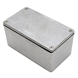 Deltron 480 Series Black, Blue, Grey Aluminium Enclosure, IP68 Flanged 55 mm, 115 mm, 65 mm